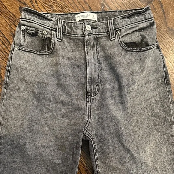 Abercrombie & Fitch Black- Dark Gray Denim Jeans Size 28 - Picture 3 of 6